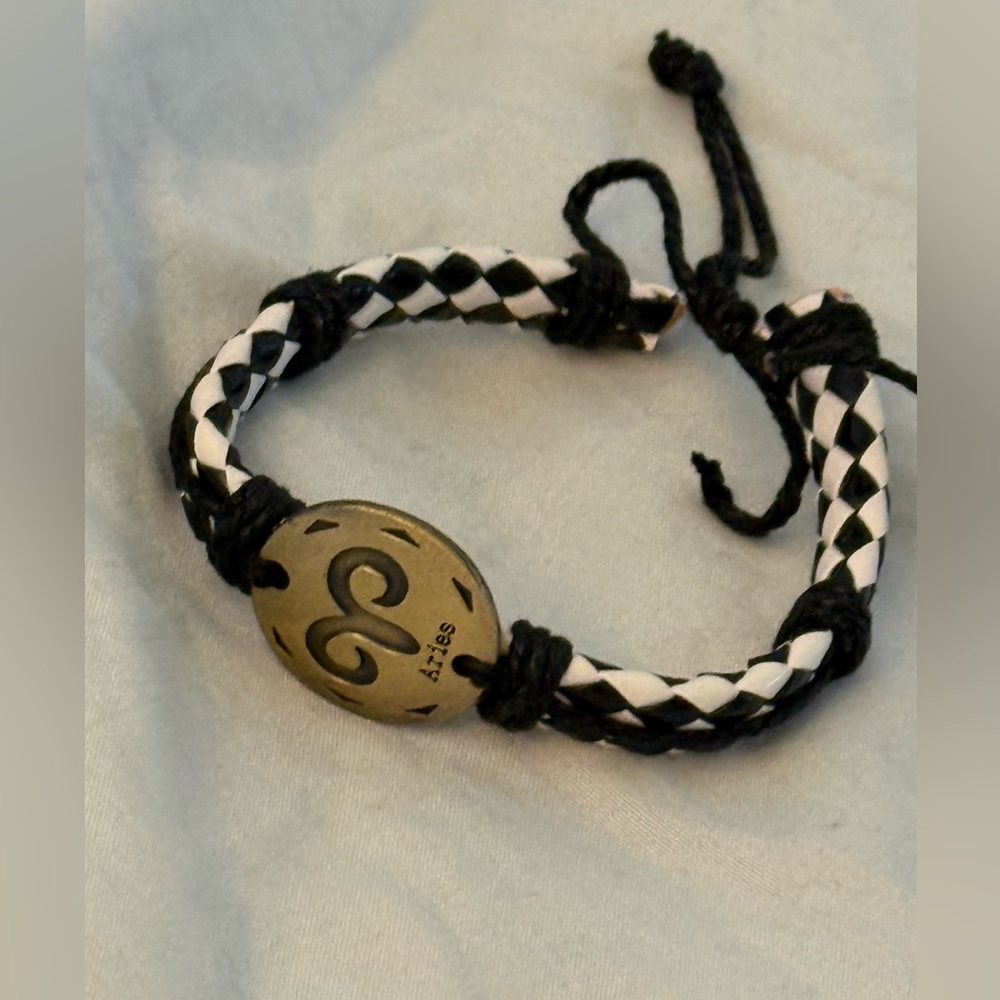 Black and White Aries Bracelet